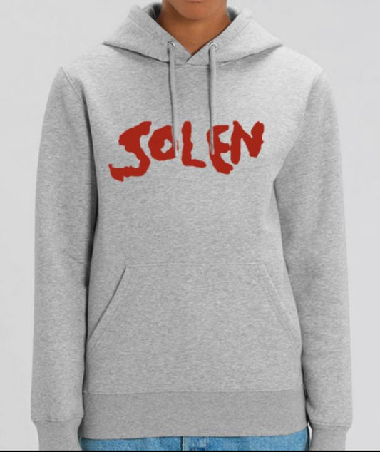 Solenhoodie grå